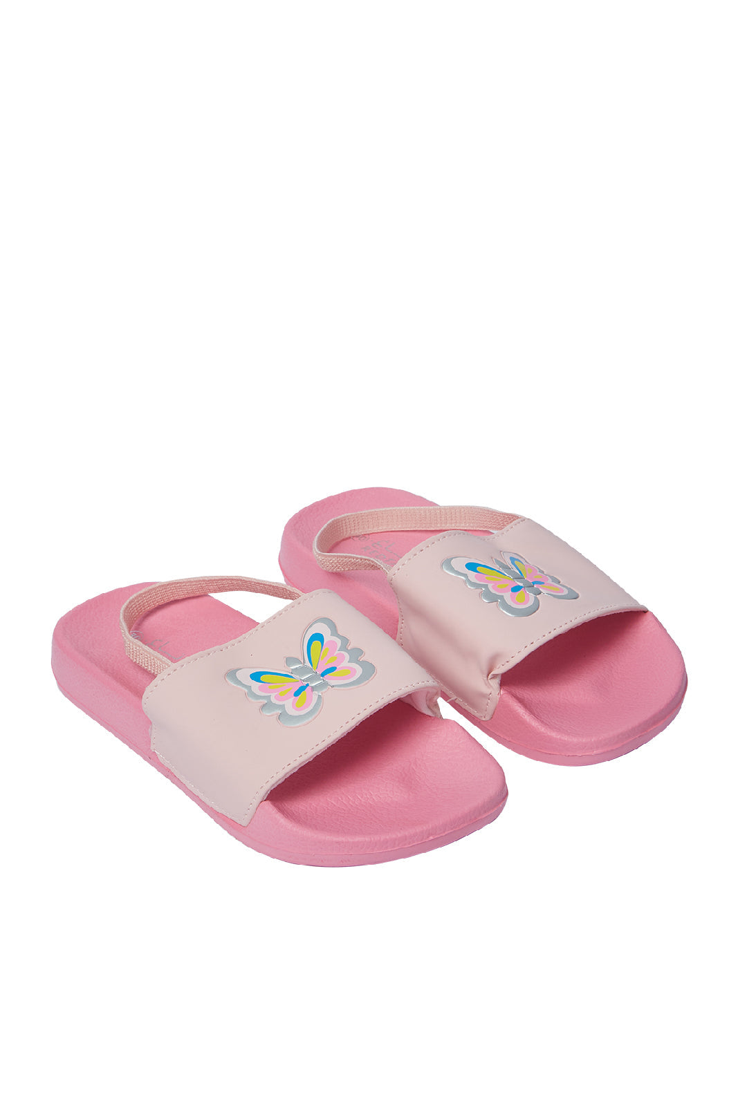 Redtag-Pale-Pink-Butterfly-Slide-Category:Shoes,-CHR,-Colour:Pink,-Deals:New-In,-Filter:Girls-Footwear-(3-to-5-Yrs),-GIR-Flip-Flops,-New-In-GIR-FOO,-Non-Sale,-S23A,-Section:Girls-(0-to-14Yrs)-Girls-3 to 5 Years