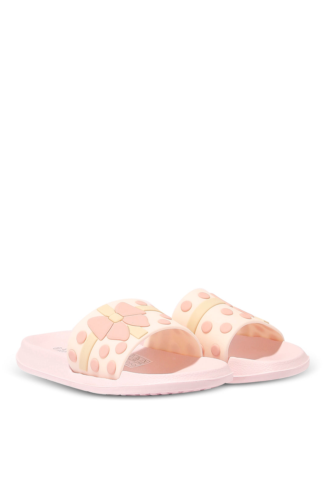Redtag-Pale-Pink-Bow-Slide-Category:Shoes,-Colour:Pink,-Deals:New-In,-Filter:Girls-Footwear-(5-to-14-Yrs),-GSR-Flip-Flops,-N/A,-New-In-GSR-FOO,-Non-Sale,-S23A,-Section:Girls-(0-to-14Yrs)-Senior-Girls-5 to 14 Years