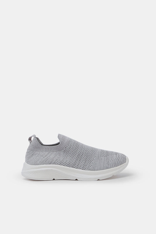 Redtag-Mid-Grey-Knit-Slip-On-BSR-Trainers,-Category:Shoes,-Colour:Grey,-Deals:New-In,-Filter:Boys-Footwear-(5-to-14-Yrs),-N/A,-New-In-BSR-FOO,-Non-Sale,-S23A,-Section:Boys-(0-to-14Yrs)-Senior-Boys-5 to 14 Years