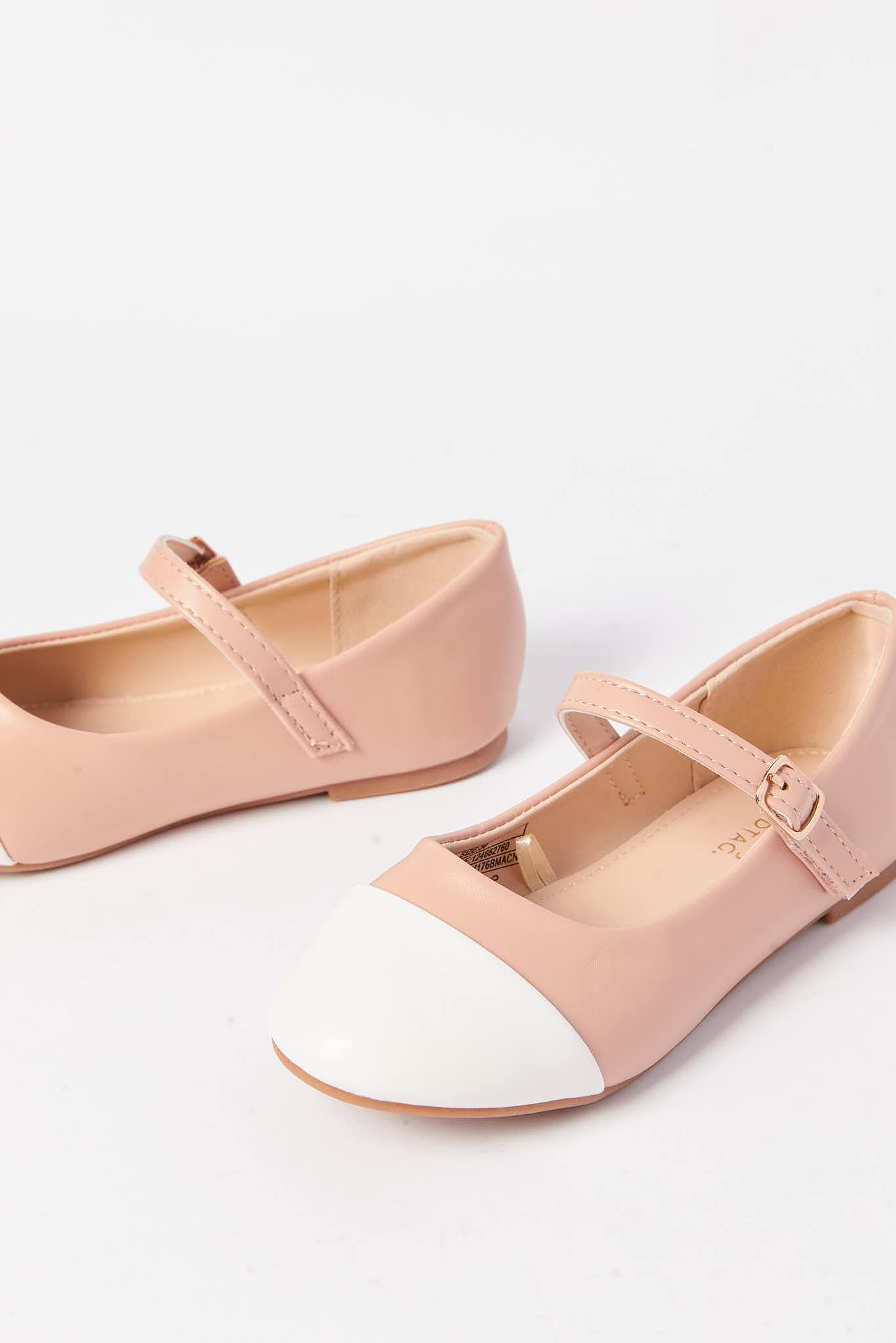 Redtag-Beige-Velcro-Strap-Ballerina-Category:Shoes,-Colour:Beige,-Deals:New-In,-Filter:Girls-Footwear-(3-to-5-Yrs),-GIR-Shoes,-N/A,-New-In-GIR-FOO,-Non-Sale,-S23A,-Section:Girls-(0-to-14Yrs)-Girls-3 to 5 Years
