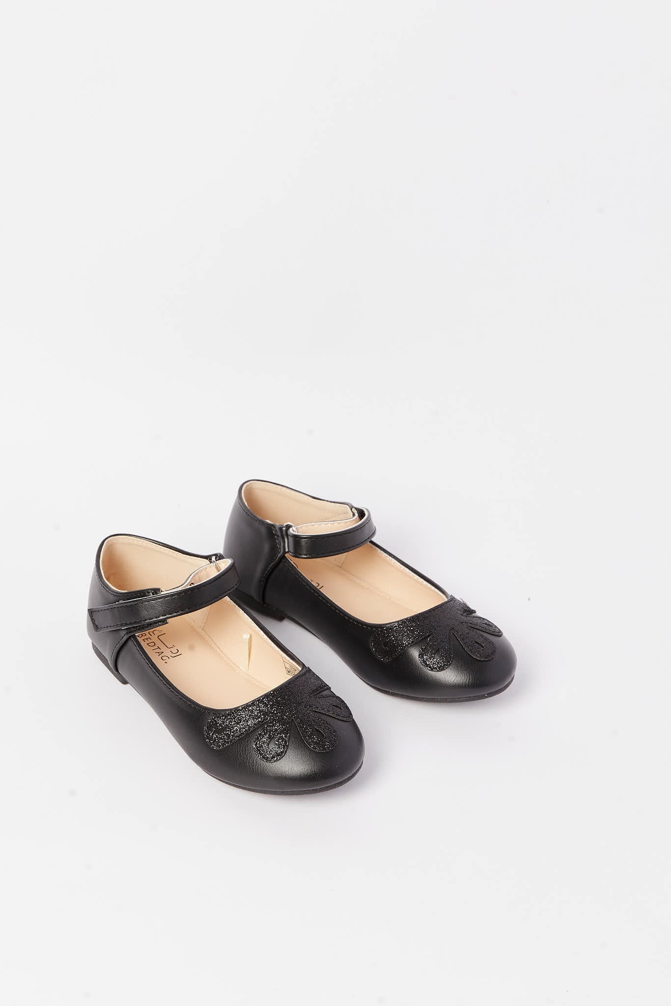 Redtag-Black-Velcro-Strap-Ballerina-Category:Shoes,-Colour:Black,-Deals:New-In,-Filter:Girls-Footwear-(3-to-5-Yrs),-GIR-Shoes,-N/A,-New-In-GIR-FOO,-Non-Sale,-S23A,-Section:Girls-(0-to-14Yrs)-Girls-3 to 5 Years