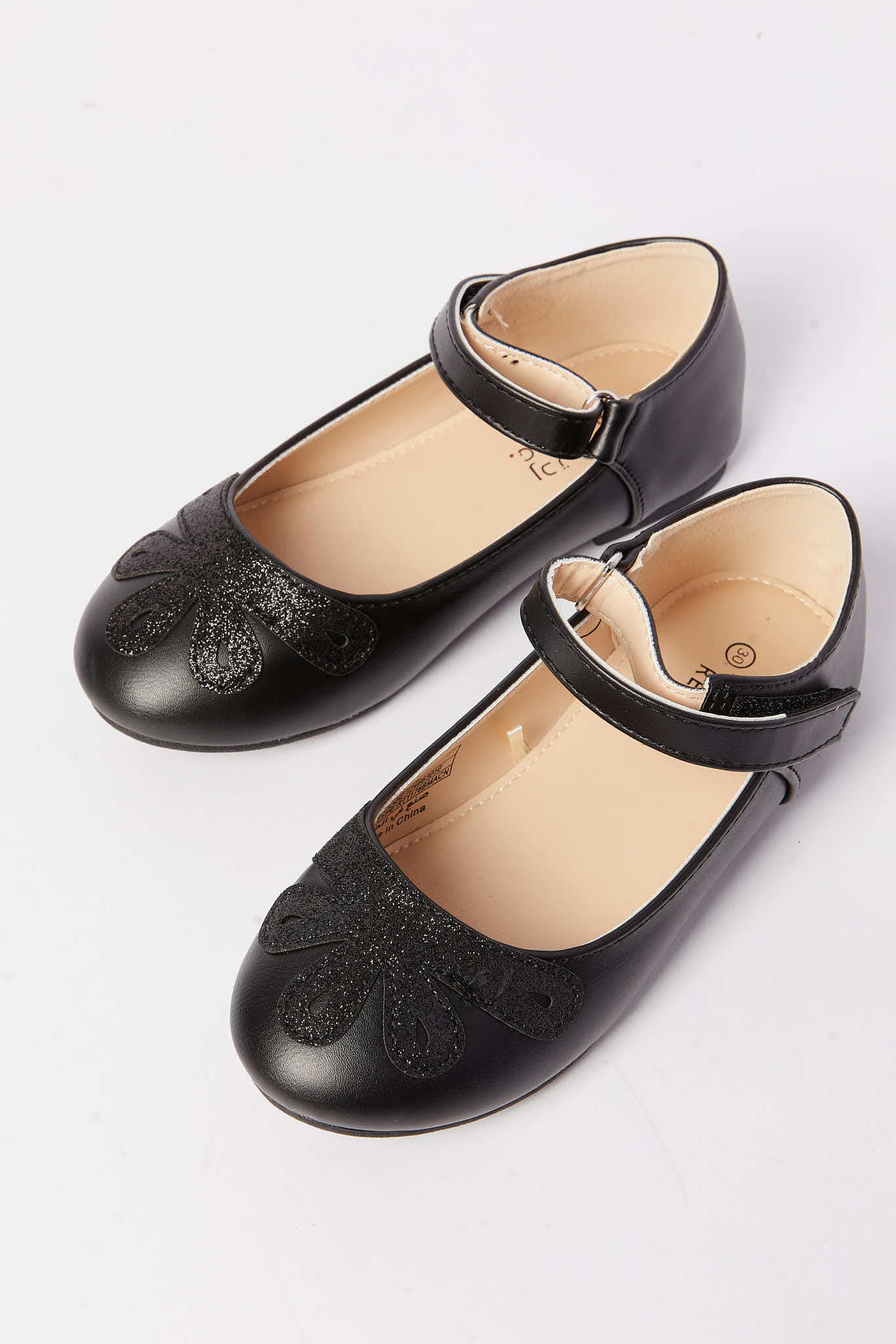Redtag-Black-Velcro-Strap-Ballerina-Category:Shoes,-Colour:Black,-Deals:New-In,-Filter:Girls-Footwear-(3-to-5-Yrs),-GIR-Shoes,-N/A,-New-In-GIR-FOO,-Non-Sale,-S23A,-Section:Girls-(0-to-14Yrs)-Girls-3 to 5 Years