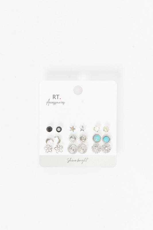 Redtag-Studs-Category:Jewellery,-Colour:Assorted,-Filter:Women's-Accessories,-New-In,-New-In-Women-ACC,-Non-Sale,-S23A,-Section:Women,-Women-Jewellery-Women-