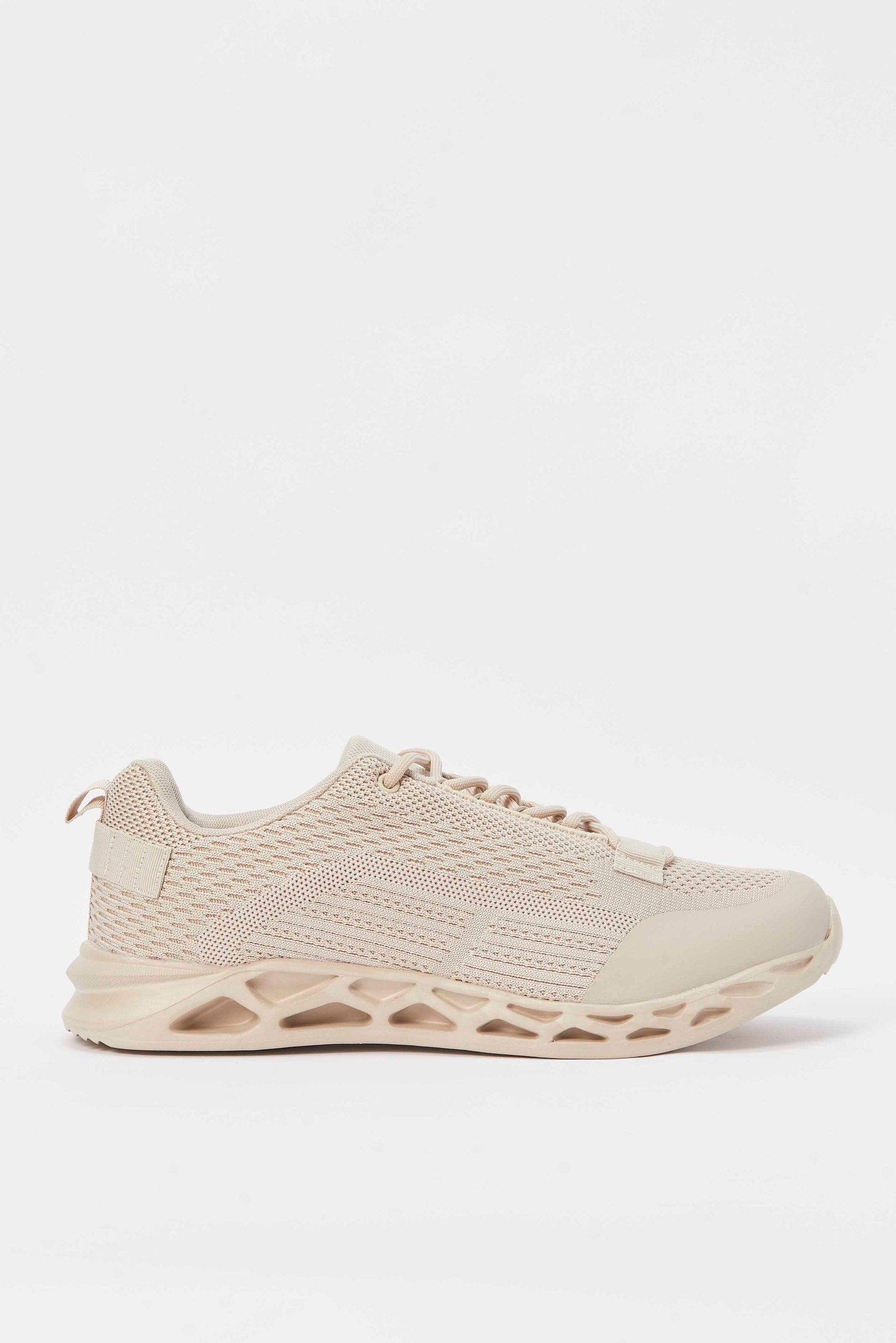 Redtag-Grey-3D-Sole-Sneaker-Category:Shoes,-Colour:Beige,-Deals:New-In,-Filter:Men's-Footwear,-Men-Trainers,-N/A,-New-In-Men-FOO,-Non-Sale,-S23A,-Section:Men-Men's-