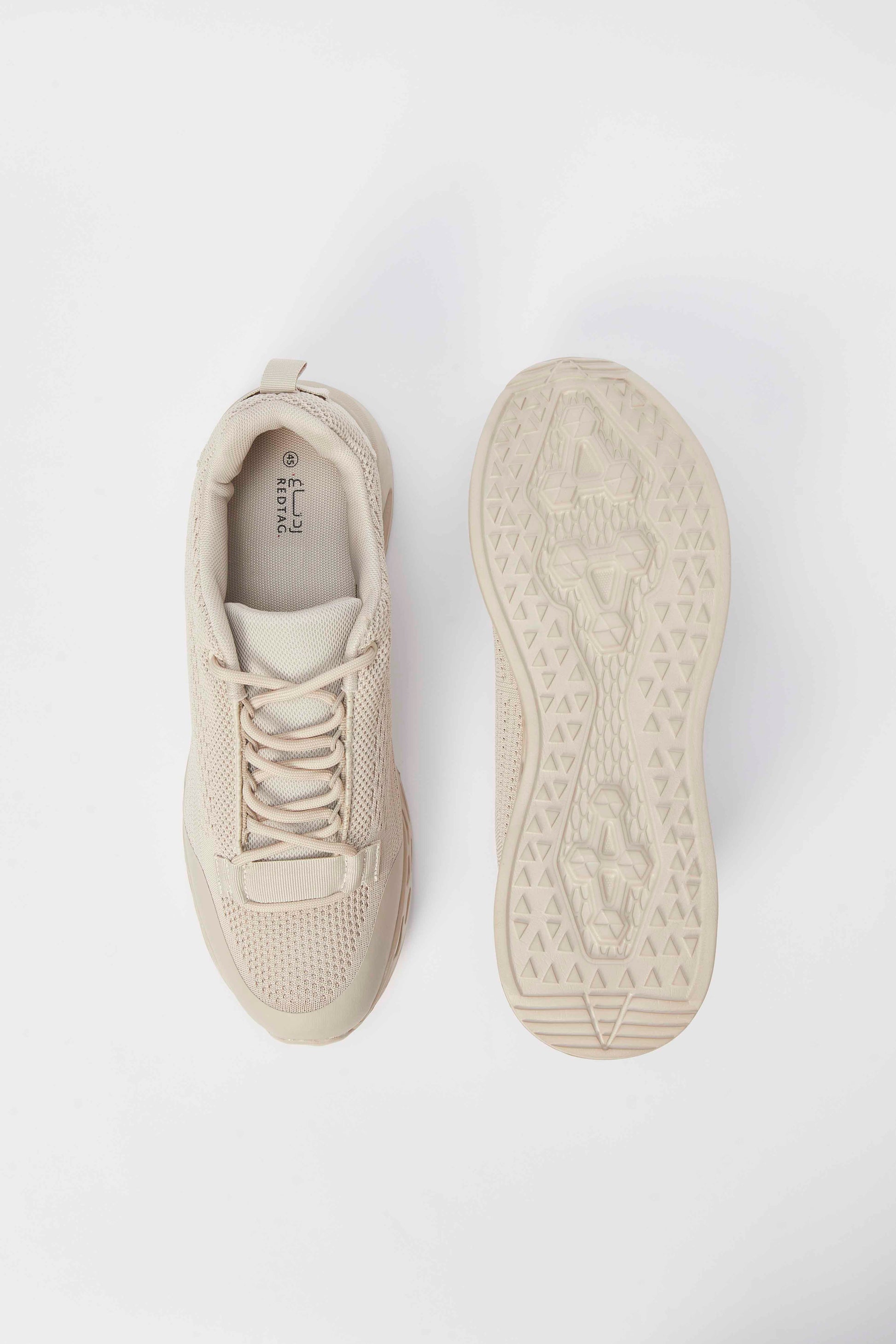 Redtag-Grey-3D-Sole-Sneaker-Category:Shoes,-Colour:Beige,-Deals:New-In,-Filter:Men's-Footwear,-Men-Trainers,-N/A,-New-In-Men-FOO,-Non-Sale,-S23A,-Section:Men-Men's-