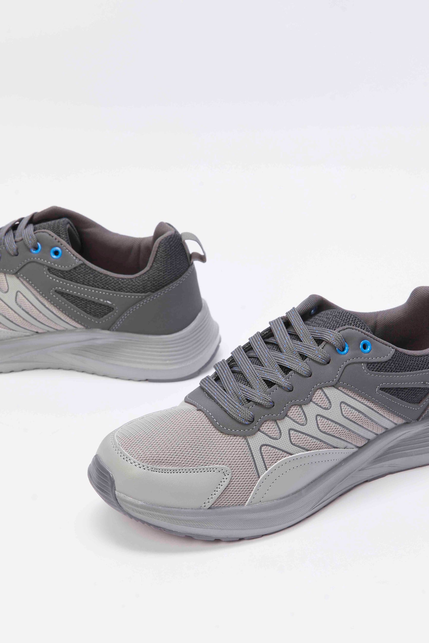 Redtag-Grey-Material-Block-Sneaker-Category:Shoes,-Colour:Charcoal,-Deals:New-In,-Filter:Men's-Footwear,-Men-Trainers,-N/A,-New-In-Men-FOO,-Non-Sale,-S23A,-Section:Men-Men's-