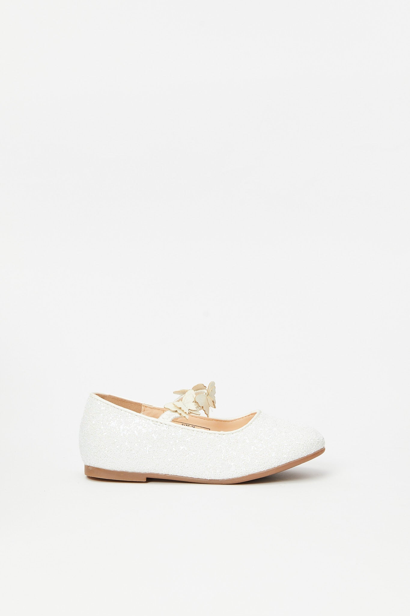 Redtag-White-Butterfly-Trim-Ballerina-Category:Shoes,-CHR,-Colour:White,-Deals:New-In,-Filter:Girls-Footwear-(3-to-5-Yrs),-GIR-Shoes,-H1:FOO,-H2:GIR,-H3:SHO,-H4:CAH,-New-In-GIR-FOO,-Non-Sale,-Promo:,-RMD,-S23B,-Season:S23B,-Section:Girls-(0-to-14Yrs)-Girls-3 to 5 Years
