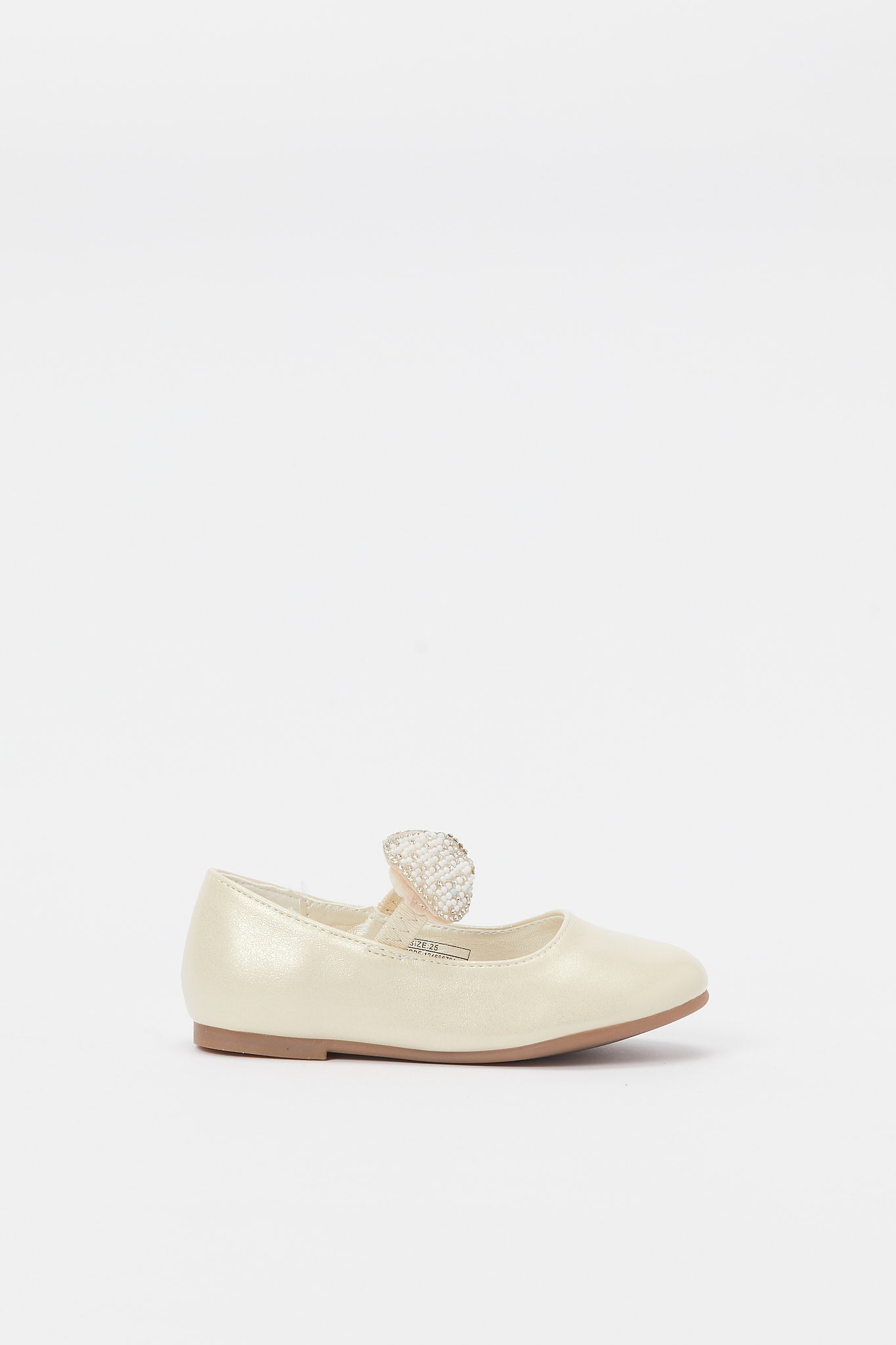 Redtag-Gold-Bow-Detail-Ballerina-Category:Shoes,-Colour:Gold,-Deals:New-In,-Filter:Girls-Footwear-(3-to-5-Yrs),-GIR-Shoes,-H1:FOO,-H2:GIR,-H3:SHO,-H4:CAH,-New-In-GIR-FOO,-Non-Sale,-Promo:RMD,-RMD,-S23B,-Season:S23B,-Section:Girls-(0-to-14Yrs)-Girls-3 to 5 Years