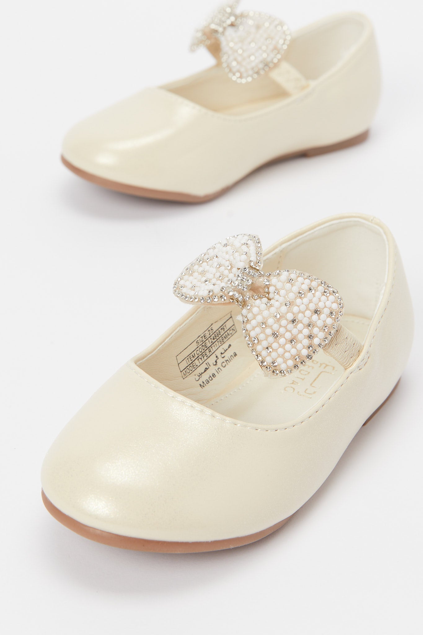 Redtag-Gold-Bow-Detail-Ballerina-Category:Shoes,-Colour:Gold,-Deals:New-In,-Filter:Girls-Footwear-(3-to-5-Yrs),-GIR-Shoes,-H1:FOO,-H2:GIR,-H3:SHO,-H4:CAH,-New-In-GIR-FOO,-Non-Sale,-Promo:RMD,-RMD,-S23B,-Season:S23B,-Section:Girls-(0-to-14Yrs)-Girls-3 to 5 Years