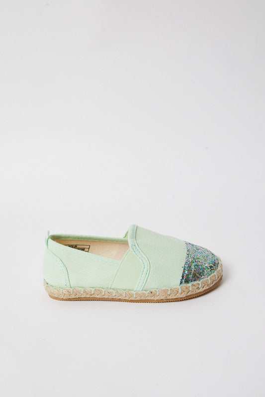 Redtag-Green-Shimmery-Espadrilles-Category:Shoes,-Colour:Green,-Deals:New-In,-Filter:Girls-Footwear-(3-to-5-Yrs),-GIR-Shoes,-N/A,-New-In-GIR-FOO,-Non-Sale,-S23B,-Section:Girls-(0-to-14Yrs)-Girls-3 to 5 Years