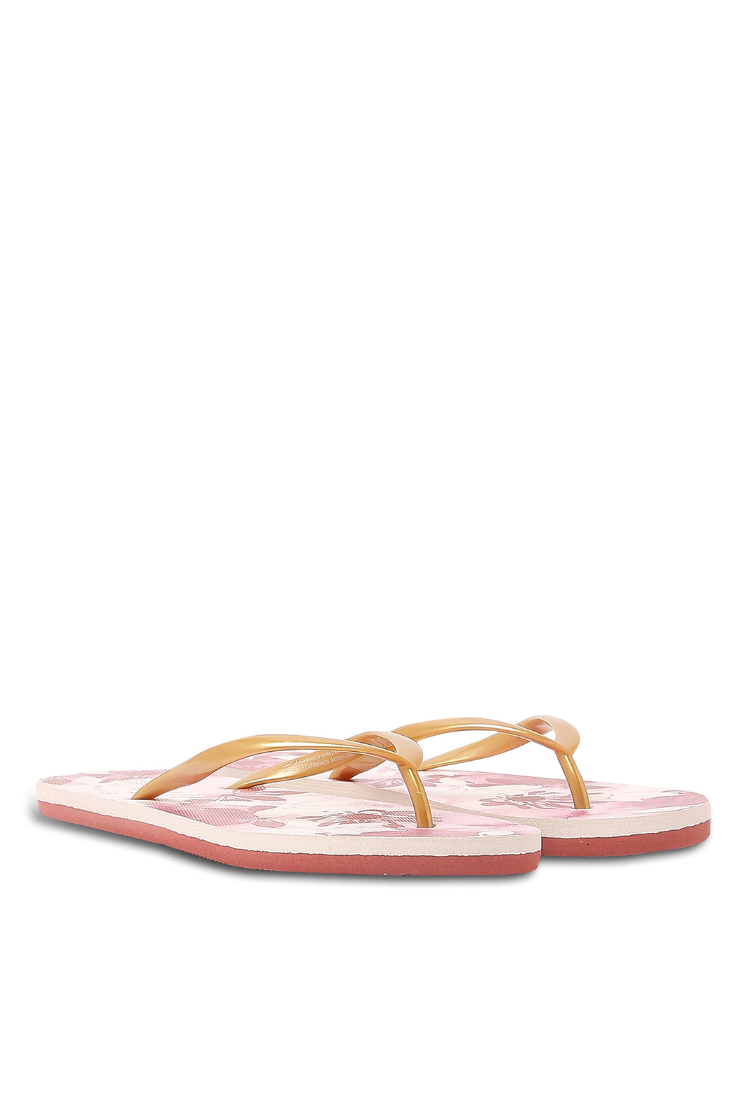 Redtag-Pink-And-Gold-Floral-Flip-Flop-Category:Shoes,-Colour:Pink,-Deals:New-In,-Filter:Women's-Footwear,-N/A,-New-In-Women-FOO,-Non-Sale,-S23A,-Section:Women,-Women-Flip-Flops-Women's-