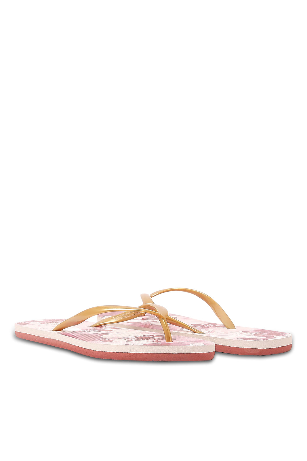 Redtag-Pink-And-Gold-Floral-Flip-Flop-Category:Shoes,-Colour:Pink,-Deals:New-In,-Filter:Women's-Footwear,-N/A,-New-In-Women-FOO,-Non-Sale,-S23A,-Section:Women,-Women-Flip-Flops-Women's-