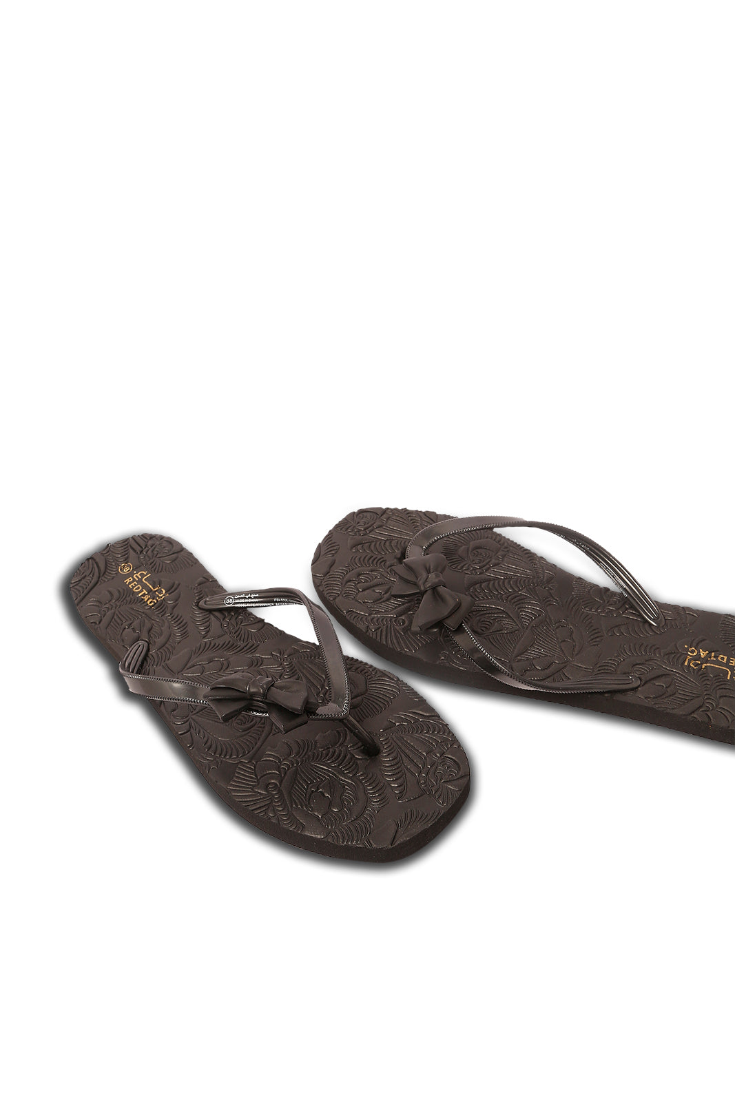 Redtag-Black-Bow-Trim-Flip-Flop-Category:Shoes,-Colour:Black,-Deals:New-In,-Filter:Women's-Footwear,-N/A,-New-In-Women-FOO,-Non-Sale,-S23A,-Section:Women,-Women-Flip-Flops-Women's-