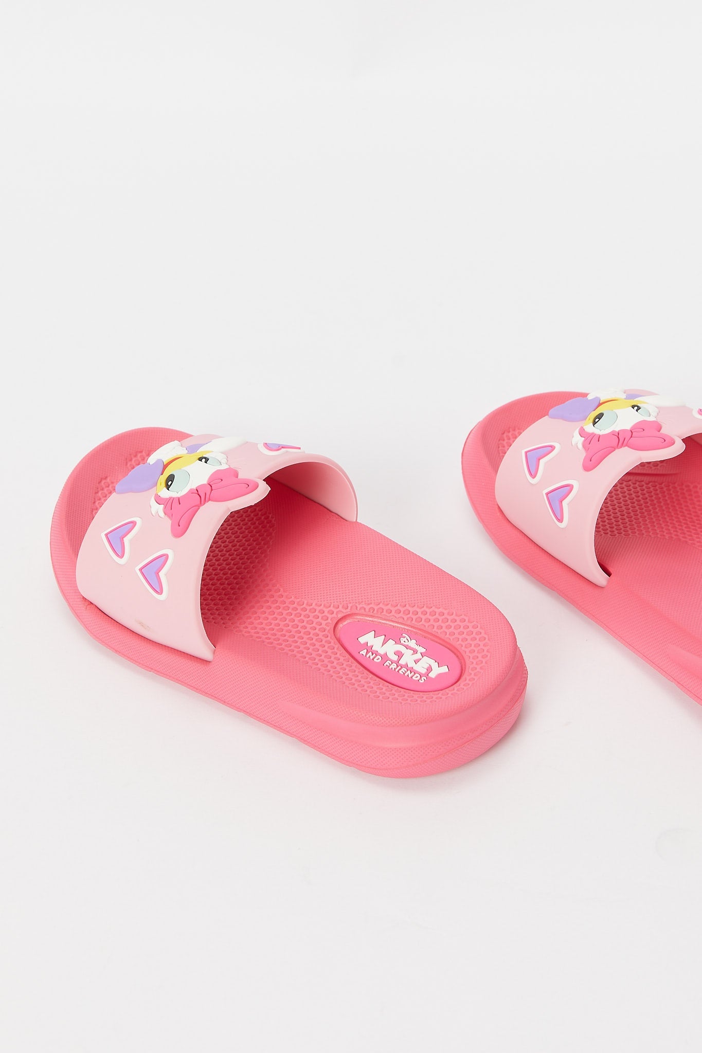 Redtag-Fuchsia-Daisy-Duck-Slide-Category:Shoes,-CHR:CHR,-Colour:Fuchsia,-Deals:New-In,-Filter:Girls-Footwear-(3-to-5-Yrs),-GIR-Flip-Flops,-H1:FOO,-H2:GIR,-H3:SAF,-H4:FLF,-N/A,-New-In-GIR-FOO,-Non-Sale,-S23A,-Season:S23A,-Section:Girls-(0-to-14Yrs)-Girls-3 to 5 Years