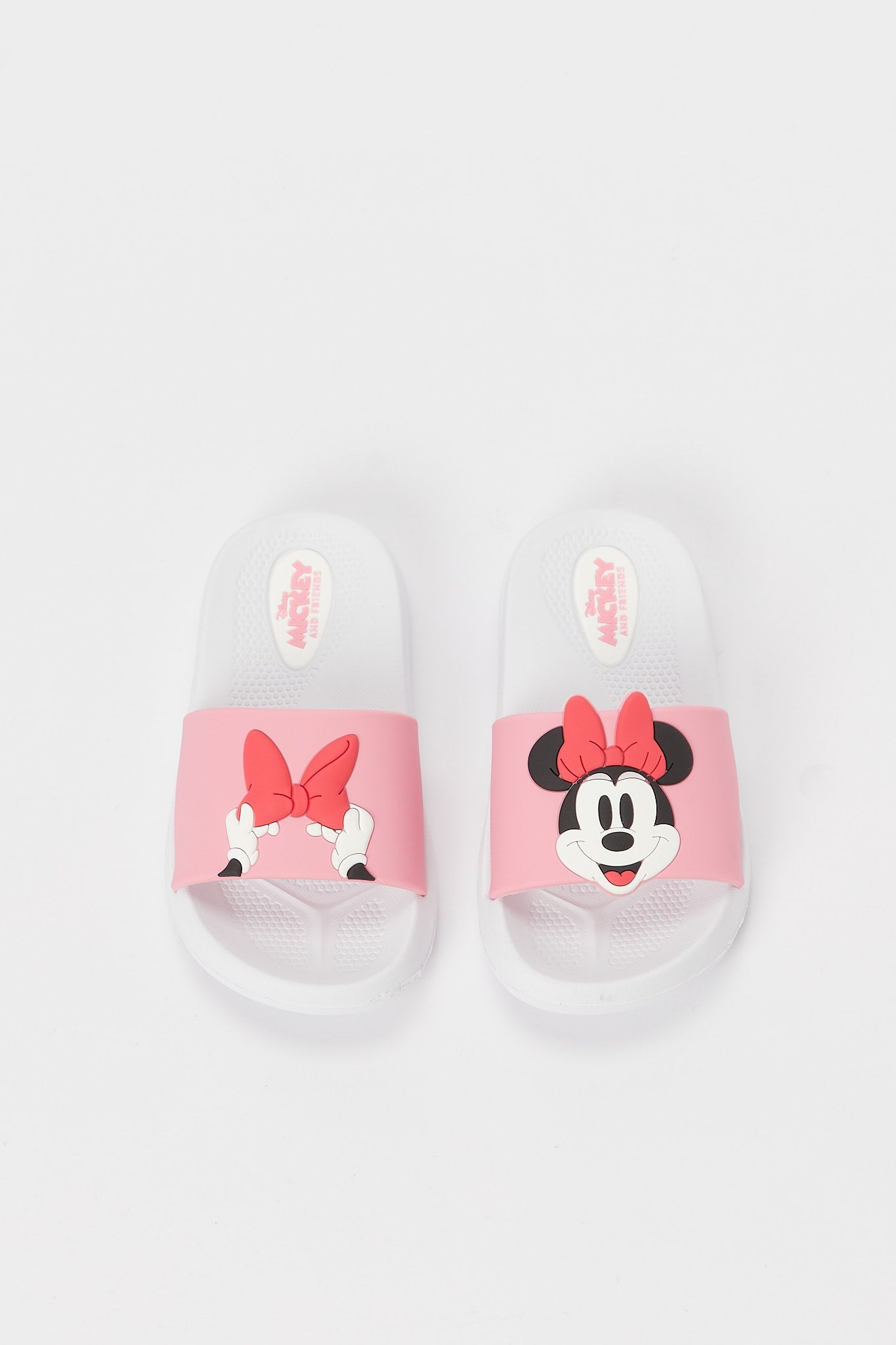 Redtag-White-Minnie-Slide-Category:Shoes,-CHR:CHR,-Colour:White,-Deals:New-In,-Filter:Girls-Footwear-(3-to-5-Yrs),-GIR-Flip-Flops,-H1:FOO,-H2:GIR,-H3:SAF,-H4:FLF,-N/A,-New-In-GIR-FOO,-Non-Sale,-S23A,-Season:S23A,-Section:Girls-(0-to-14Yrs)-Girls-3 to 5 Years