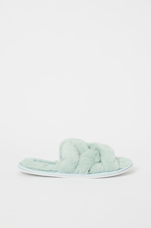 Redtag-Green-Cross-Over-Slipper-Category:Shoes,-Colour:Green,-Deals:New-In,-Filter:Women's-Footwear,-H1:FOO,-H2:LAD,-H3:SLI,-H4:SLI,-N/A,-New-In-Women-FOO,-Non-Sale,-S23B,-Season:S23B,-Section:Women,-Women-Slippers-Women's-