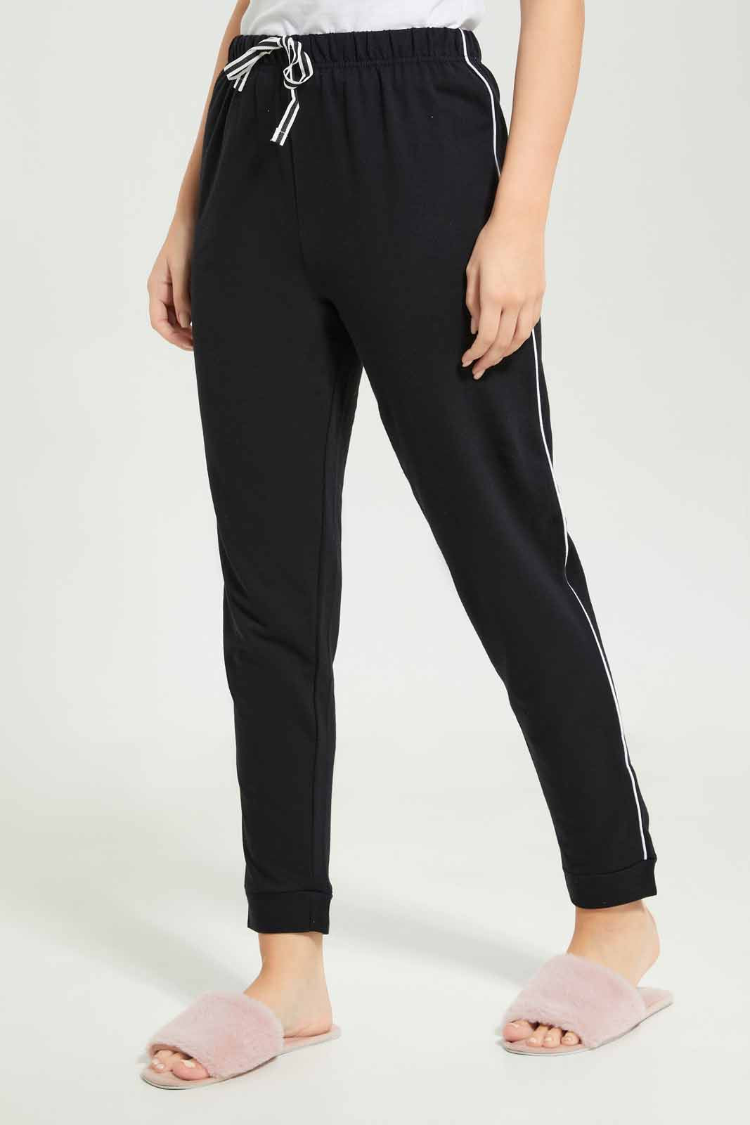 Redtag-Women-Black-Color-Solid-Table-Pajama-Bottom-Category:Pyjama-Bottoms,-Colour:Black,-Deals:New-In,-Dept:Ladieswear,-Filter:Women's-Clothing,-New-In-Women-APL,-Non-Sale,-S23A,-Section:Women,-TBL,-Women-Pyjama-Bottoms--