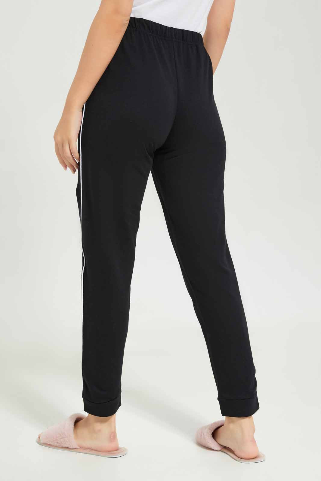 Redtag-Women-Black-Color-Solid-Table-Pajama-Bottom-Category:Pyjama-Bottoms,-Colour:Black,-Deals:New-In,-Dept:Ladieswear,-Filter:Women's-Clothing,-New-In-Women-APL,-Non-Sale,-S23A,-Section:Women,-TBL,-Women-Pyjama-Bottoms--