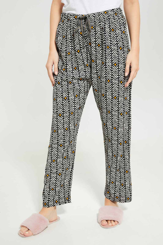 Redtag-Women-Cream-Aop-Table-Pajama-Bottom-Category:Pyjama-Bottoms,-Colour:Cream,-Deals:New-In,-Dept:Ladieswear,-Filter:Women's-Clothing,-New-In-Women-APL,-Non-Sale,-S23A,-Section:Women,-TBL,-Women-Pyjama-Bottoms--