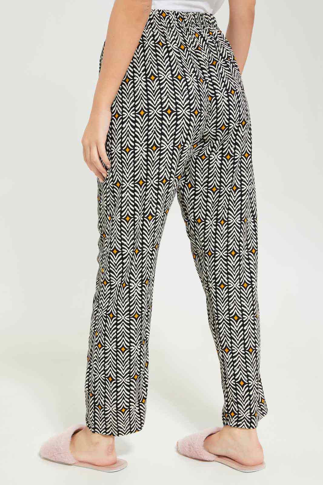 Redtag-Women-Cream-Aop-Table-Pajama-Bottom-Category:Pyjama-Bottoms,-Colour:Cream,-Deals:New-In,-Dept:Ladieswear,-Filter:Women's-Clothing,-New-In-Women-APL,-Non-Sale,-S23A,-Section:Women,-TBL,-Women-Pyjama-Bottoms--