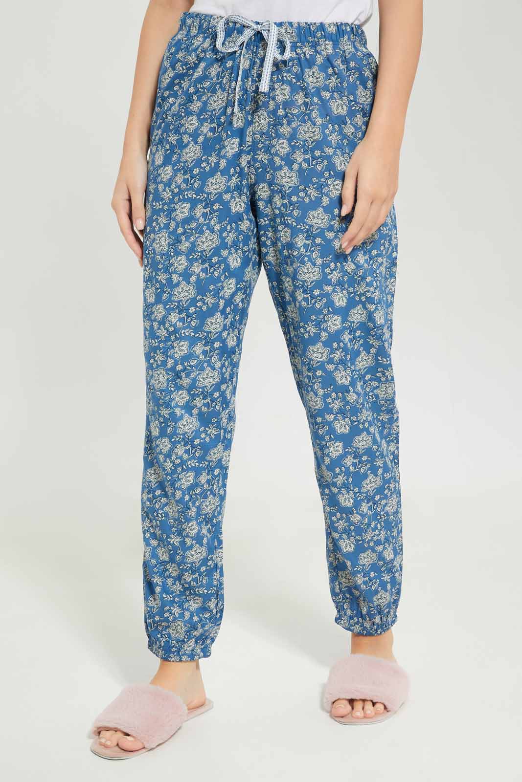 Redtag-Women-Blue-Aop-Table-Pajama-Bottom-Category:Pyjama-Bottoms,-Colour:Blue,-Deals:New-In,-Dept:Ladieswear,-Filter:Women's-Clothing,-New-In-Women-APL,-Non-Sale,-S23A,-Section:Women,-TBL,-Women-Pyjama-Bottoms--