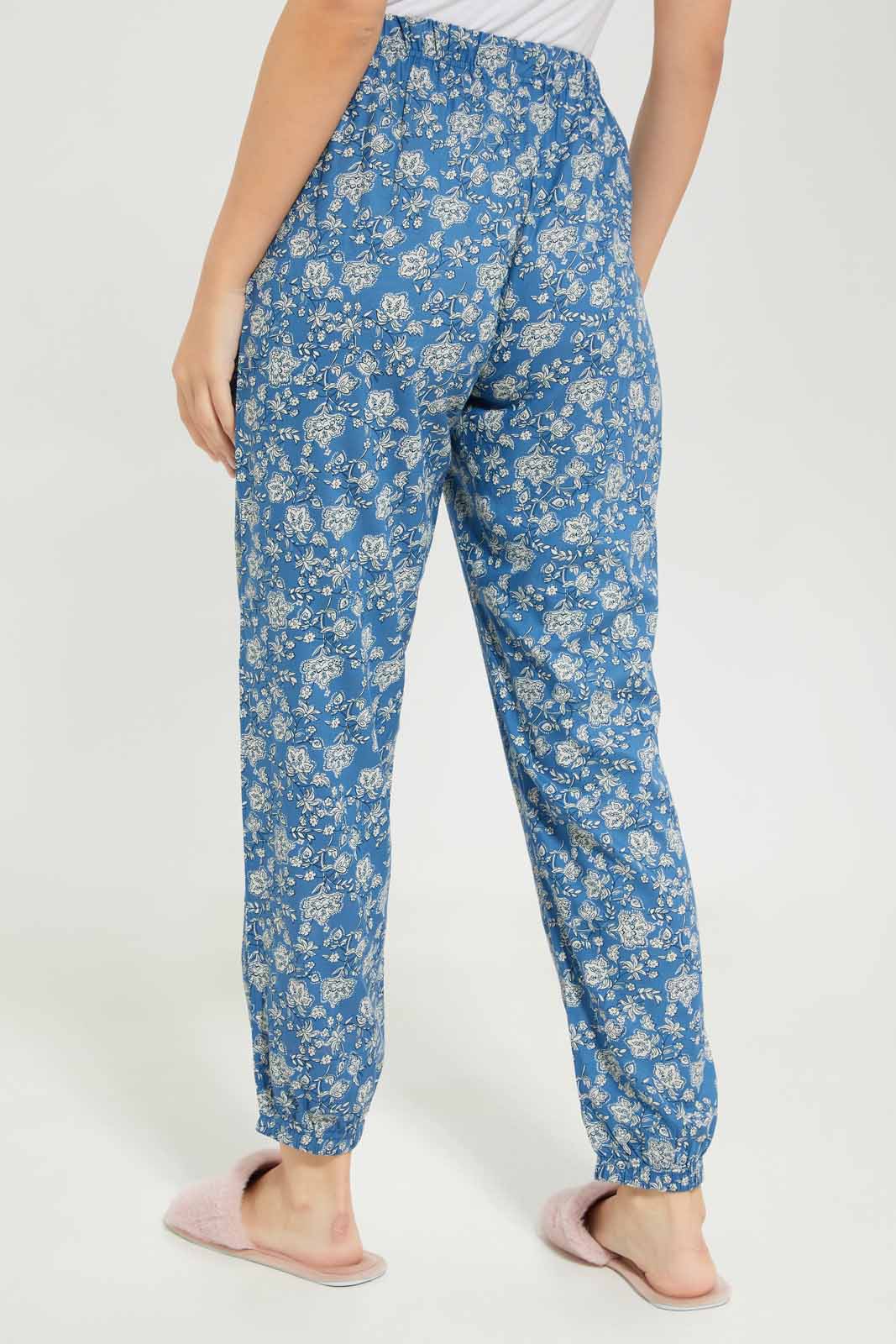 Redtag-Women-Blue-Aop-Table-Pajama-Bottom-Category:Pyjama-Bottoms,-Colour:Blue,-Deals:New-In,-Dept:Ladieswear,-Filter:Women's-Clothing,-New-In-Women-APL,-Non-Sale,-S23A,-Section:Women,-TBL,-Women-Pyjama-Bottoms--