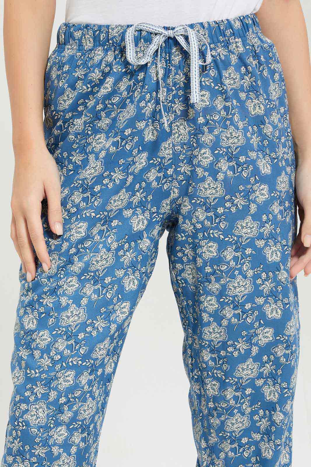Redtag-Women-Blue-Aop-Table-Pajama-Bottom-Category:Pyjama-Bottoms,-Colour:Blue,-Deals:New-In,-Dept:Ladieswear,-Filter:Women's-Clothing,-New-In-Women-APL,-Non-Sale,-S23A,-Section:Women,-TBL,-Women-Pyjama-Bottoms--