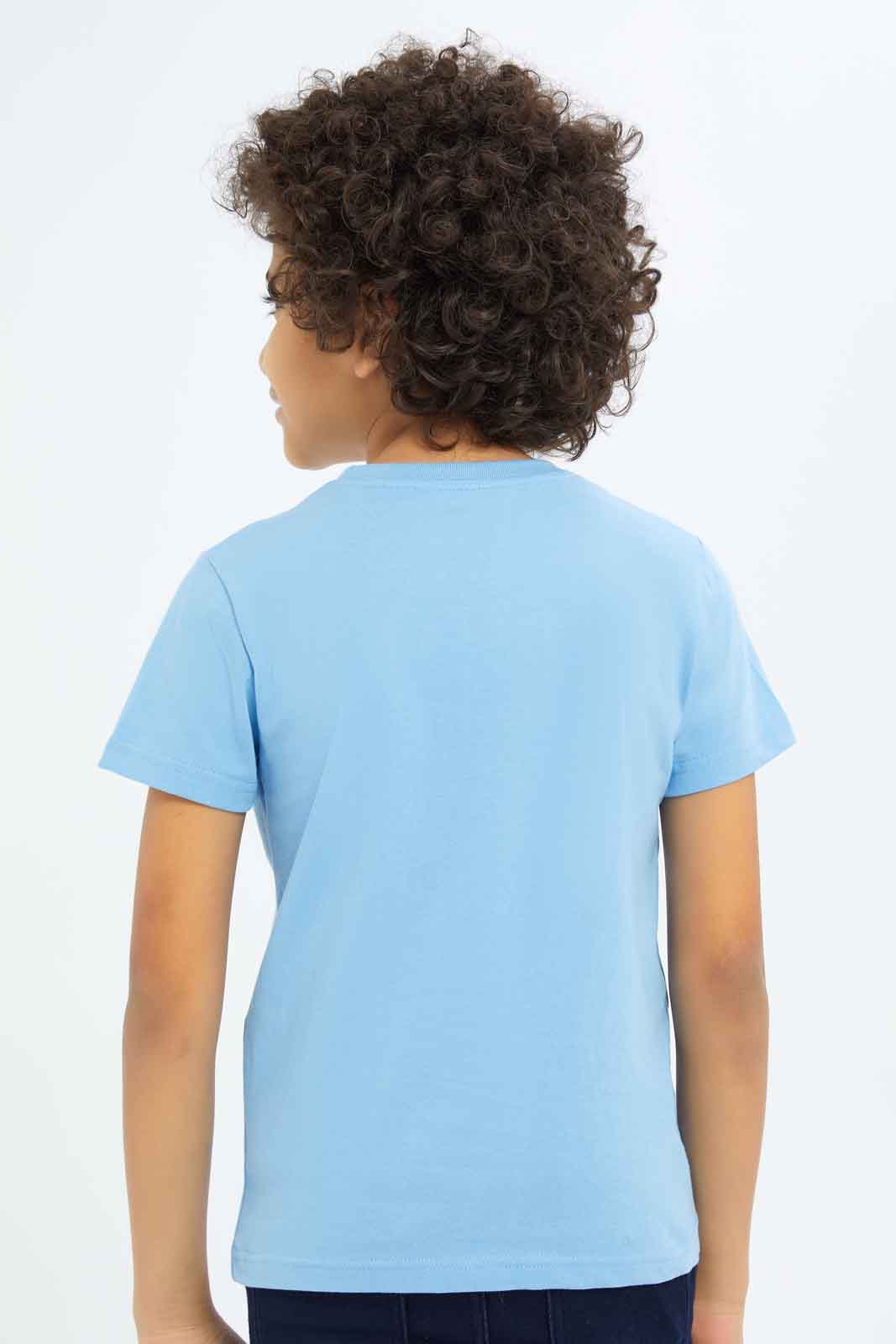 Redtag-Boys-Blue-Short-Sleeve-Graphic-T-Shirt-BOY-T-Shirts,-Category:T-Shirts,-Colour:Blue,-Deals:New-In,-Dept:Boys,-Filter:Boys-(2-to-8-Yrs),-New-In-BOY-APL,-Non-Sale,-S23B,-Section:Boys-(0-to-14Yrs),-TBL-Boys-2 to 8 Years
