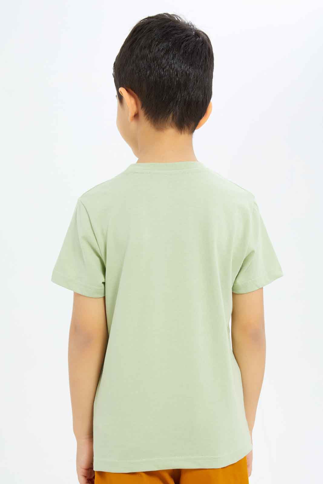 Redtag-Boys-Olive-Monster-Short-Sleeve-Graphic-T-Shirt-BOY-T-Shirts,-Category:T-Shirts,-Colour:Green,-Deals:New-In,-Dept:Boys,-Filter:Boys-(2-to-8-Yrs),-New-In-BOY-APL,-Non-Sale,-S23B,-Section:Boys-(0-to-14Yrs),-TBL-Boys-2 to 8 Years