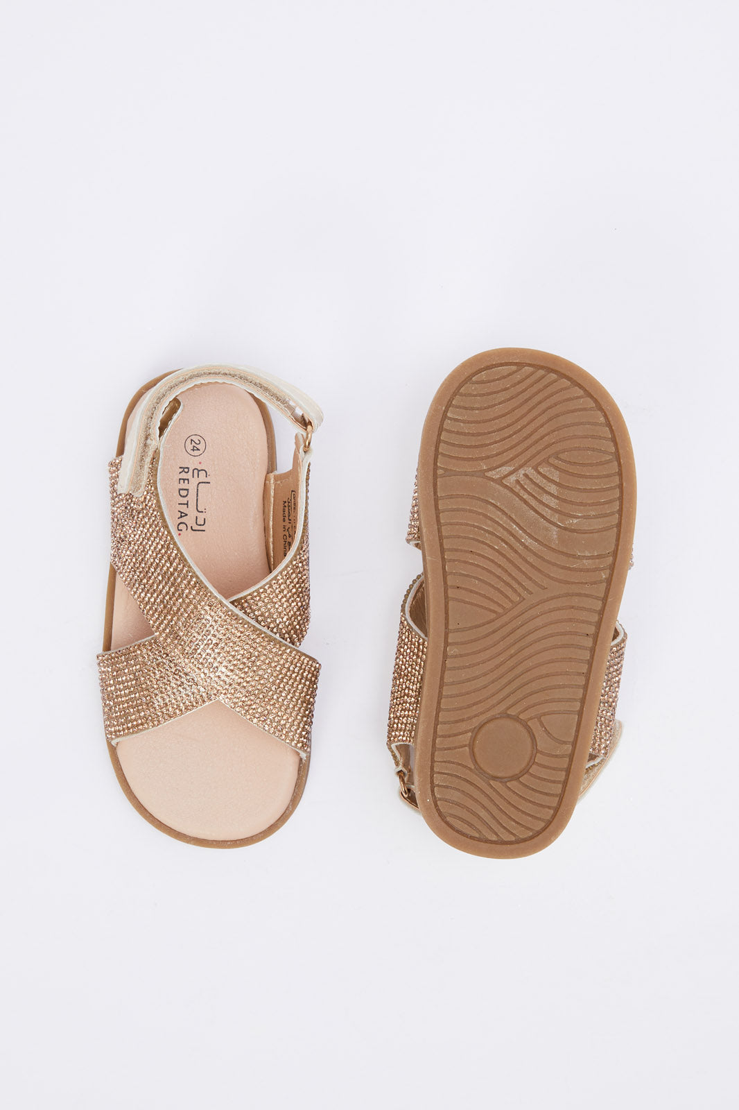 Redtag-Gold-Sandal-Category:Shoes,-Colour:Gold,-Deals:New-In,-Event:,-Filter:Girls-Footwear-(1-to-3-Yrs),-H1:FOO,-H2:ING,-H3:SHO,-H4:CAH,-ING-Shoes,-New-In-ING-FOO,-Non-Sale,-Promo:,-RMD,-S23B,-Season:S23B,-Section:Girls-(0-to-14Yrs)-Infant-Girls-1 to 3 Years