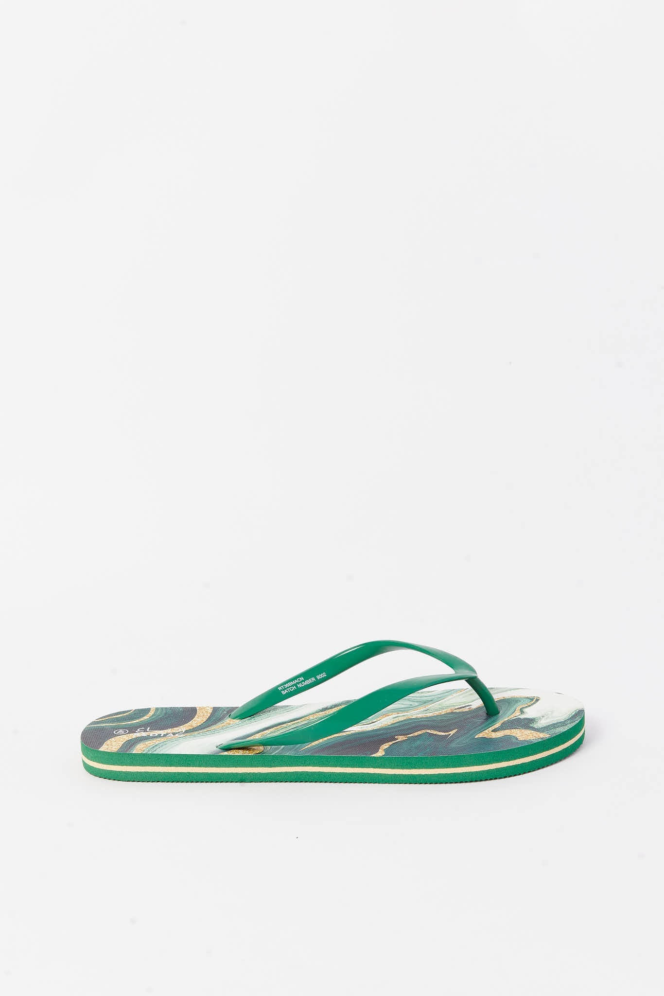 Redtag-Green-Print-Flop-Flop-Category:Shoes,-Colour:Gold,-Deals:New-In,-Filter:Women's-Footwear,-N/A,-New-In-Women-FOO,-Non-Sale,-S23A,-Section:Women,-Women-Flip-Flops-Women's-