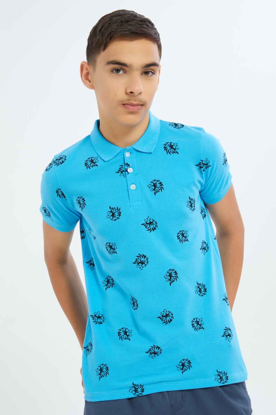 Redtag-Boys-Sky-Blue-Aop-Polo-Tee-BSR-Polo-T-Shirts,-Category:Polo-T-Shirts,-Colour:Sky-Blue,-Deals:New-In,-Dept:Boys,-Filter:Senior-Boys-(8-to-14-Yrs),-New-In-BSR-APL,-Non-Sale,-S23A,-Section:Boys-(0-to-14Yrs)-Senior-Boys-9 to 14 Years