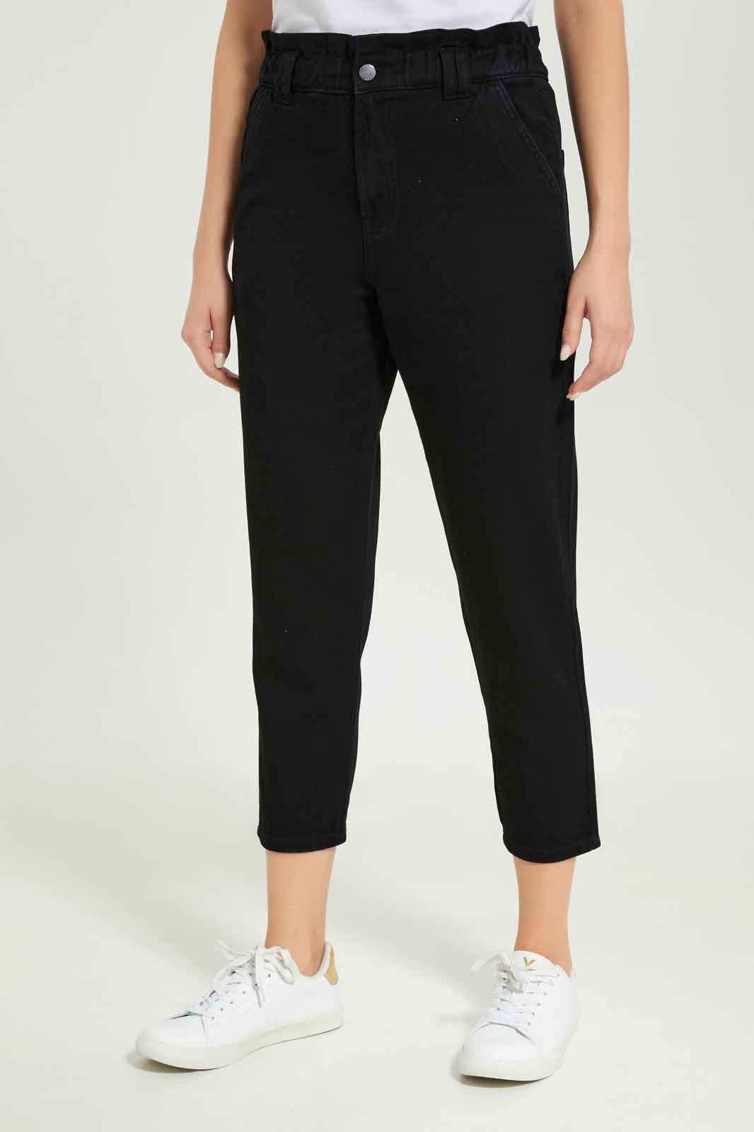 Redtag-Women-Black-Baggy-Fit-Trouser-Category:Jeans,-Colour:Black,-Deals:New-In,-Dept:Ladieswear,-Filter:Women's-Clothing,-New-In-Women-APL,-Non-Sale,-S23A,-Section:Women,-TBL,-Women-Jeans-Women's-