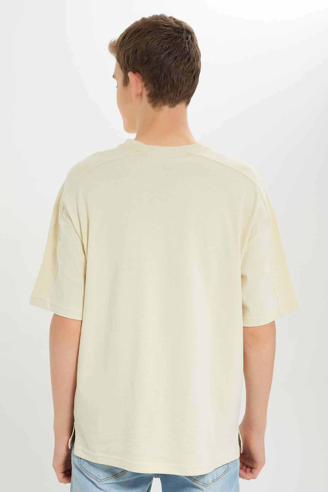 Redtag-Boys-Beige-Plain-Long-Lenth-Oversize-Tee-BSR-T-Shirts,-Category:T-Shirts,-Colour:Beige,-Deals:New-In,-Dept:Boys,-Filter:Senior-Boys-(8-to-14-Yrs),-New-In-BSR-APL,-Non-Sale,-S23A,-Section:Boys-(0-to-14Yrs)-Senior-Boys-9 to 14 Years