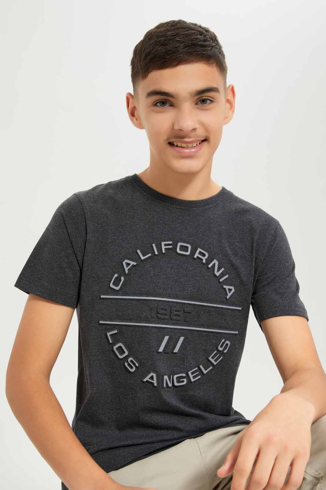 Redtag-Boys-Charcoal-Rubber-Print-Tee-BSR-T-Shirts,-Category:T-Shirts,-Colour:Charcoal,-Deals:New-In,-Dept:Boys,-Filter:Senior-Boys-(8-to-14-Yrs),-New-In-BSR-APL,-Non-Sale,-S23A,-Section:Boys-(0-to-14Yrs)-Senior-Boys-9 to 14 Years