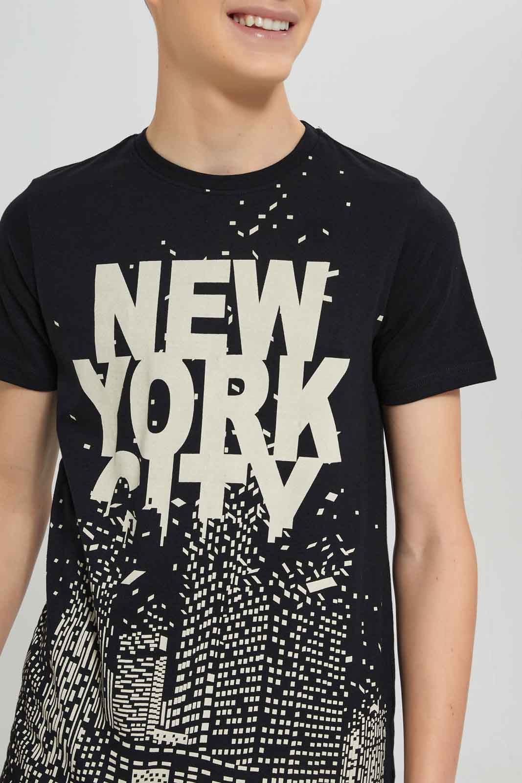 Redtag-Boys-Black-Nyc-Nightsuit-BSR-Pyjama-Sets,-Category:Pyjama-Sets,-Colour:Black,-Deals:New-In,-Dept:Boys,-Filter:Senior-Boys-(8-to-14-Yrs),-New-In-BSR-APL,-Non-Sale,-S23A,-Section:Boys-(0-to-14Yrs)-Senior-Boys-9 to 14 Years