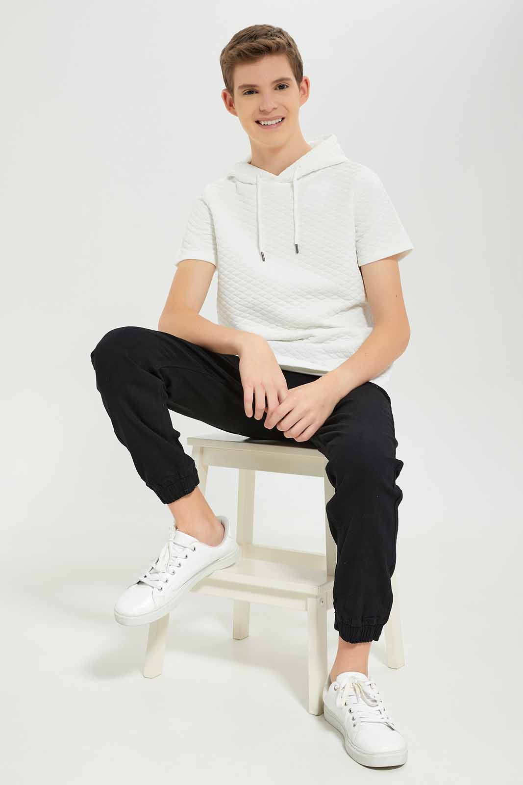 Redtag-Boys-White-Jacquard-Sweatshirt-BSR-Sweatshirts,-Category:Sweatshirts,-Colour:White,-Deals:New-In,-Dept:Boys,-Filter:Senior-Boys-(8-to-14-Yrs),-New-In-BSR-APL,-Non-Sale,-S23A,-Section:Boys-(0-to-14Yrs)-Senior-Boys-9 to 14 Years
