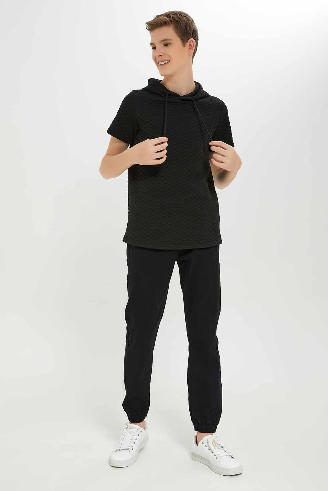Redtag-Boys-Black-Jacquard-Sweatshirt-BSR-Sweatshirts,-Category:Sweatshirts,-Colour:Black,-Deals:New-In,-Dept:Boys,-Filter:Senior-Boys-(8-to-14-Yrs),-New-In-BSR-APL,-Non-Sale,-S23A,-Section:Boys-(0-to-14Yrs)-Senior-Boys-9 to 14 Years