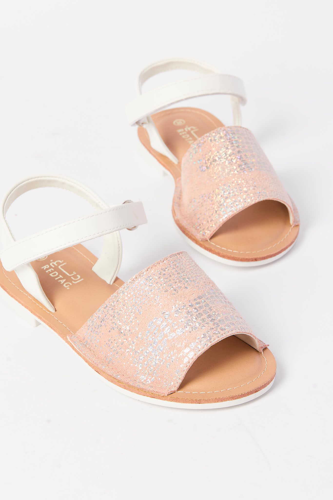 Redtag-Pink-Shimmer-Sandal-Category:Shoes,-Colour:Pink,-Deals:New-In,-Filter:Girls-Footwear-(3-to-5-Yrs),-GIR-Sandals,-N/A,-New-In-GIR-FOO,-Non-Sale,-S23A,-Section:Girls-(0-to-14Yrs)-Girls-3 to 5 Years