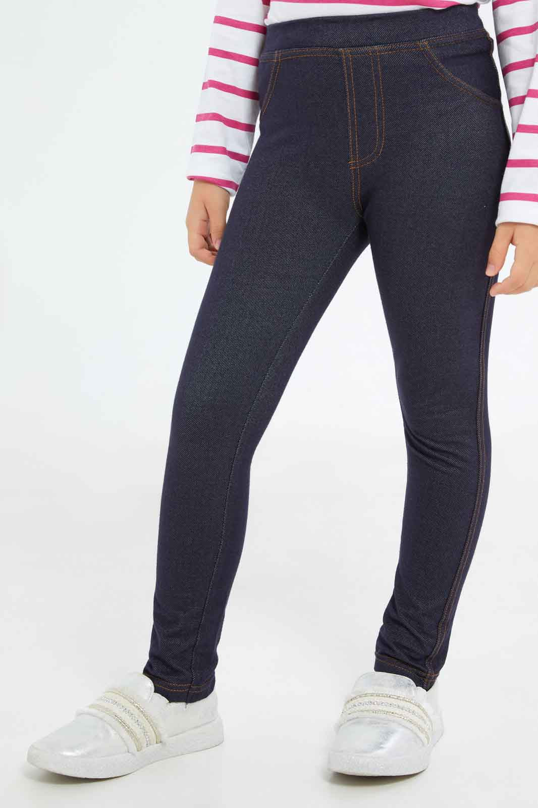 Redtag-Girls-Blue-Jeggings-Category:Jeggings,-Colour:Blue,-Deals:New-In,-Dept:Girls,-Filter:Girls-(2-to-8-Yrs),-GIR-Jeggings,-New-In-GIR-APL,-Non-Sale,-S23A,-Section:Girls-(0-to-14Yrs)-Girls-2 to 8 Years
