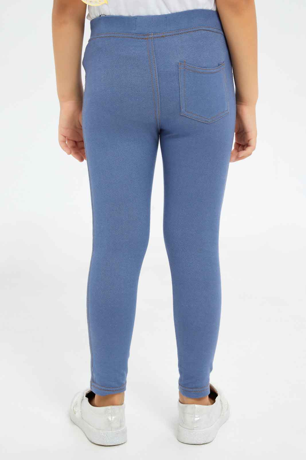 Redtag-Girls-L.-Blue-Jeggings-Category:Jeggings,-Colour:Blue,-Deals:New-In,-Dept:Girls,-Filter:Girls-(2-to-8-Yrs),-GIR-Jeggings,-New-In-GIR-APL,-Non-Sale,-S23A,-Section:Girls-(0-to-14Yrs)-Girls-2 to 8 Years