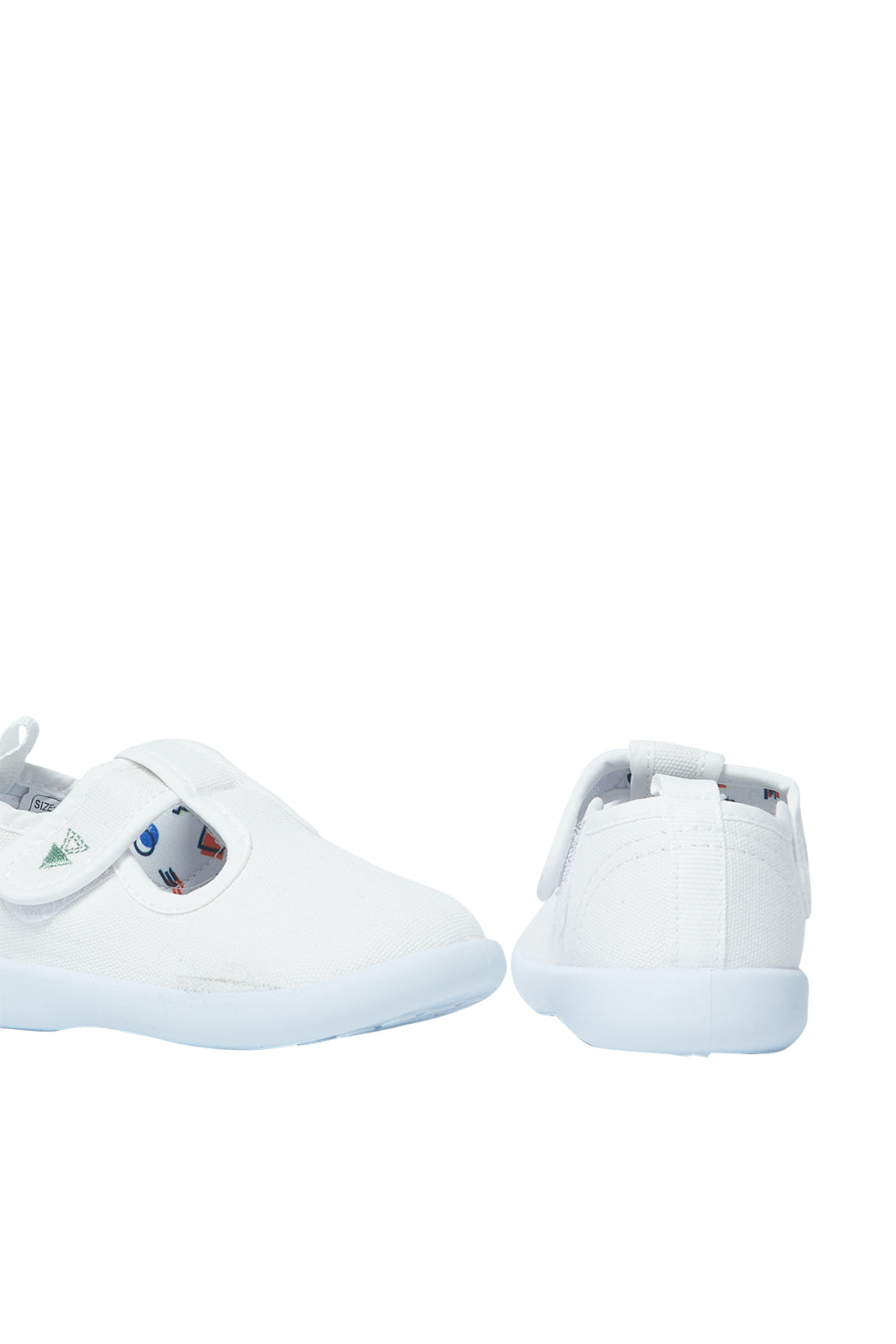 Redtag-White-Velcro-Strap-Pump-Category:Shoes,-Colour:White,-Deals:New-In,-Filter:Boys-Footwear-(1-to-3-Yrs),-INB-Sandals,-N/A,-New-In-INB-FOO,-Non-Sale,-S23A,-Section:Boys-(0-to-14Yrs)-Infant-Boys-1 to 3 Years