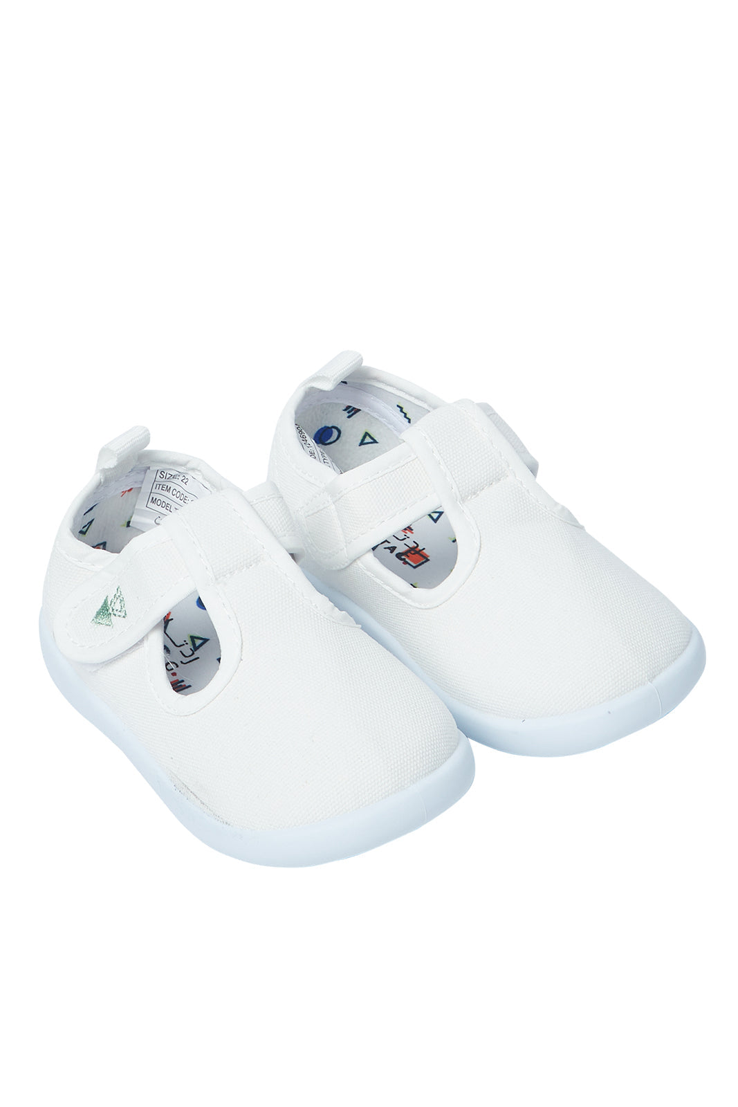 Redtag-White-Velcro-Strap-Pump-Category:Shoes,-Colour:White,-Deals:New-In,-Filter:Boys-Footwear-(1-to-3-Yrs),-INB-Sandals,-N/A,-New-In-INB-FOO,-Non-Sale,-S23A,-Section:Boys-(0-to-14Yrs)-Infant-Boys-1 to 3 Years