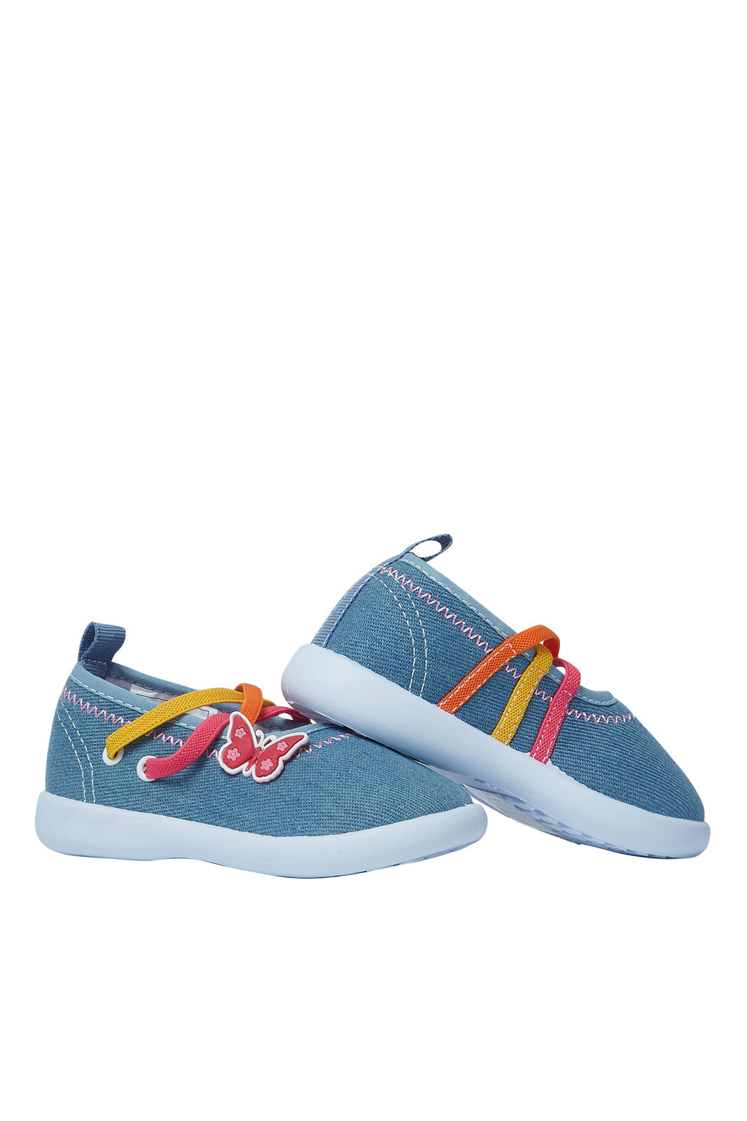 Redtag-Denim-Butterfly-Trim-Pump
(Repeat)-Category:Shoes,-CHR,-Colour:Denim,-Deals:New-In,-Filter:Girls-Footwear-(1-to-3-Yrs),-ING-Trainers,-New-In-ING-FOO,-Non-Sale,-S23A,-Section:Girls-(0-to-14Yrs)-Infant-Girls-1 to 3 Years