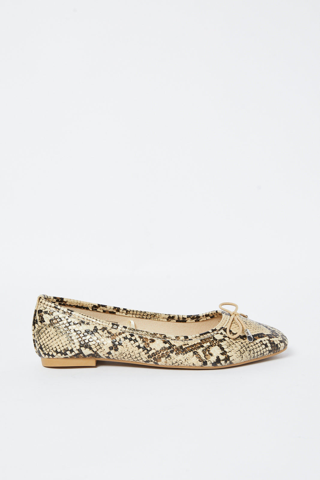 Redtag-Natural-Snakeskin-Ballerina-Category:Shoes,-Colour:Beige,-Deals:New-In,-Filter:Women's-Footwear,-N/A,-New-In-Women-FOO,-Non-Sale,-S23A,-Section:Women,-Women-Shoes-Women's-