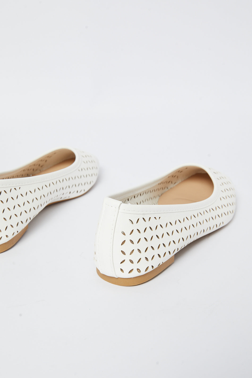 Redtag-White-Cut-Out-Ballerina-Category:Shoes,-Colour:White,-Deals:New-In,-Filter:Women's-Footwear,-N/A,-New-In-Women-FOO,-Non-Sale,-S23A,-Section:Women,-Women-Shoes-Women's-