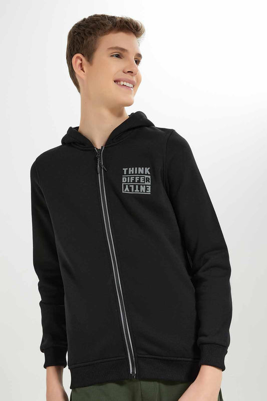 Redtag-Boys-Black-Reflective-Zip-Sweatshirt-BSR-Sweatshirts,-Category:Sweatshirts,-Colour:Black,-Deals:New-In,-Dept:Boys,-Filter:Senior-Boys-(8-to-14-Yrs),-New-In-BSR-APL,-Non-Sale,-S23A,-Section:Boys-(0-to-14Yrs)-Senior-Boys-9 to 14 Years