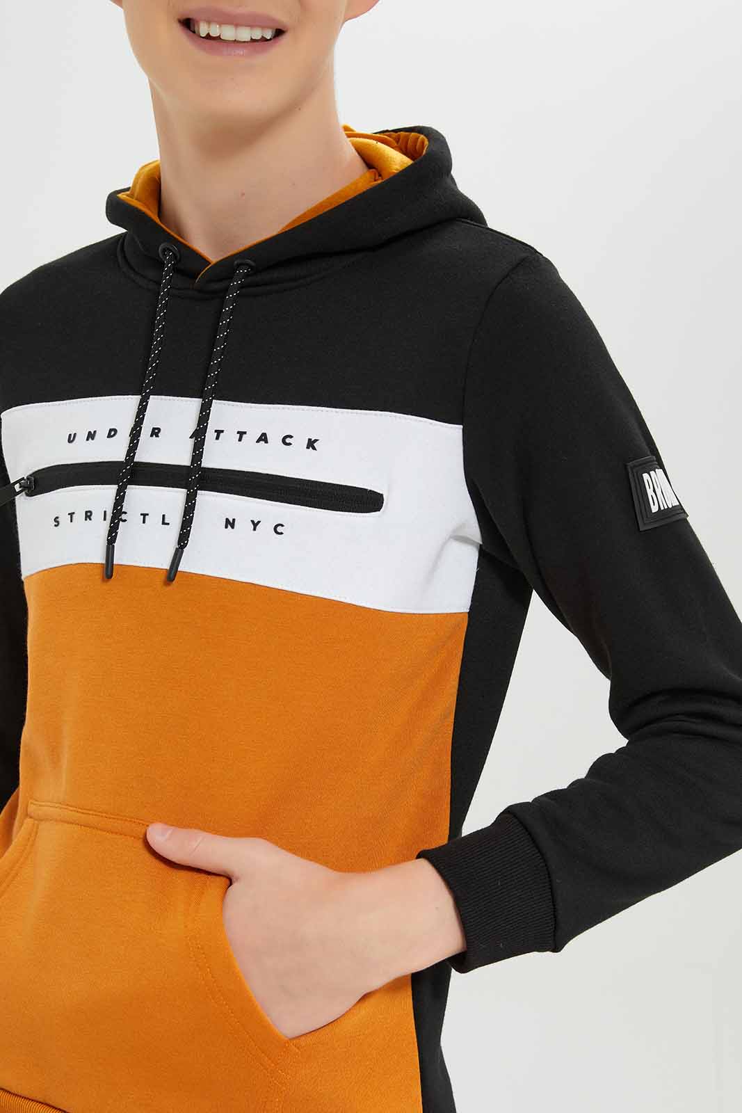 Redtag-Boys-Mustard-Zip-At-Chest-Sweatshirt-BSR-Sweatshirts,-Category:Sweatshirts,-Colour:Mustard,-Deals:New-In,-Dept:Boys,-Filter:Senior-Boys-(8-to-14-Yrs),-New-In-BSR-APL,-Non-Sale,-S23A,-Section:Boys-(0-to-14Yrs)-Senior-Boys-9 to 14 Years