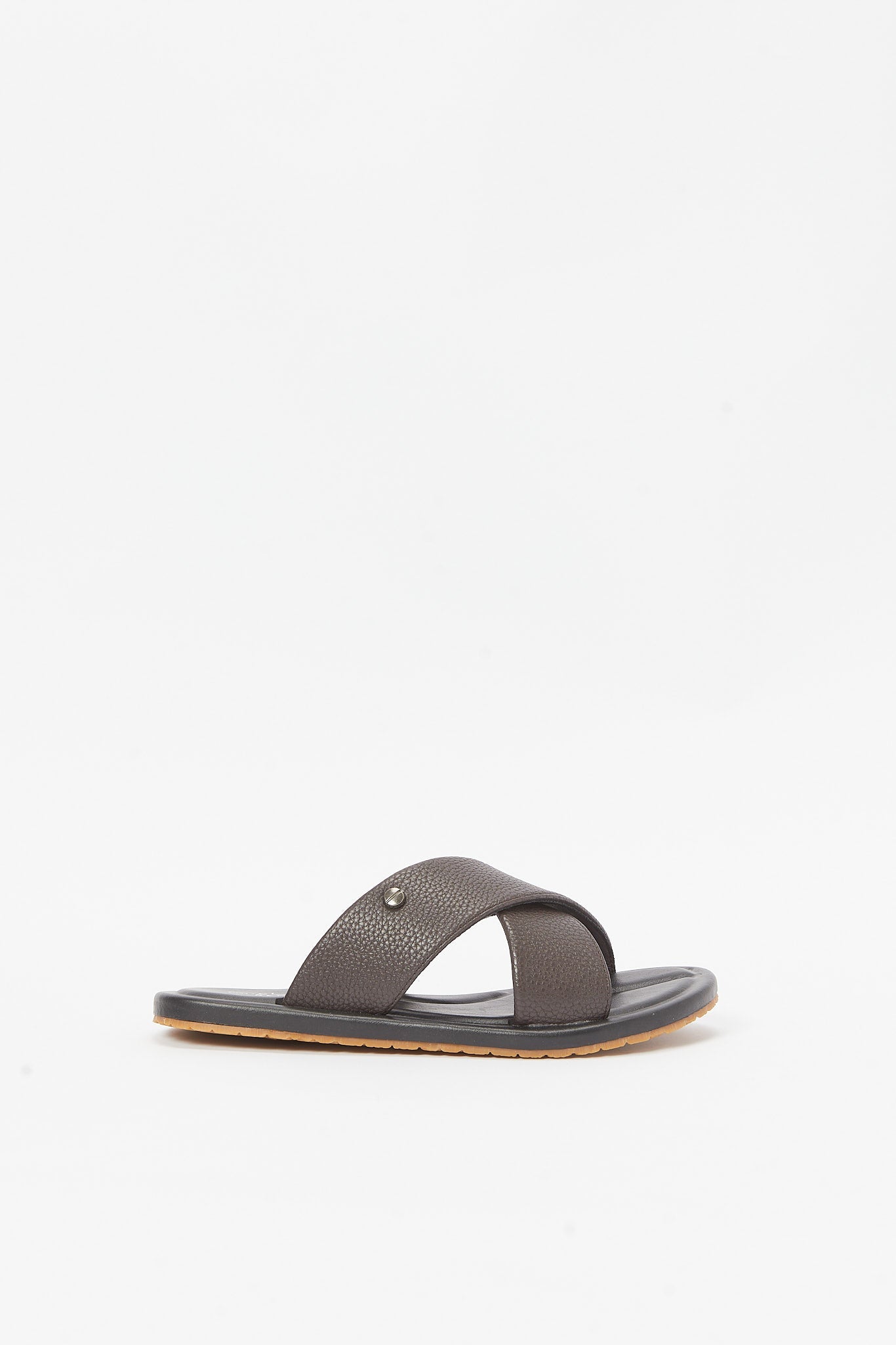 Redtag-Brown-Criss-Cross-Slide-Sandal-BSR-Sandals,-Category:Shoes,-Colour:Brown,-Deals:New-In,-Filter:Boys-Footwear-(5-to-14-Yrs),-New-In-BSR-FOO,-Non-Sale,-RMD,-S23B,-Section:Boys-(0-to-14Yrs)-Senior-Boys-5 to 14 Years