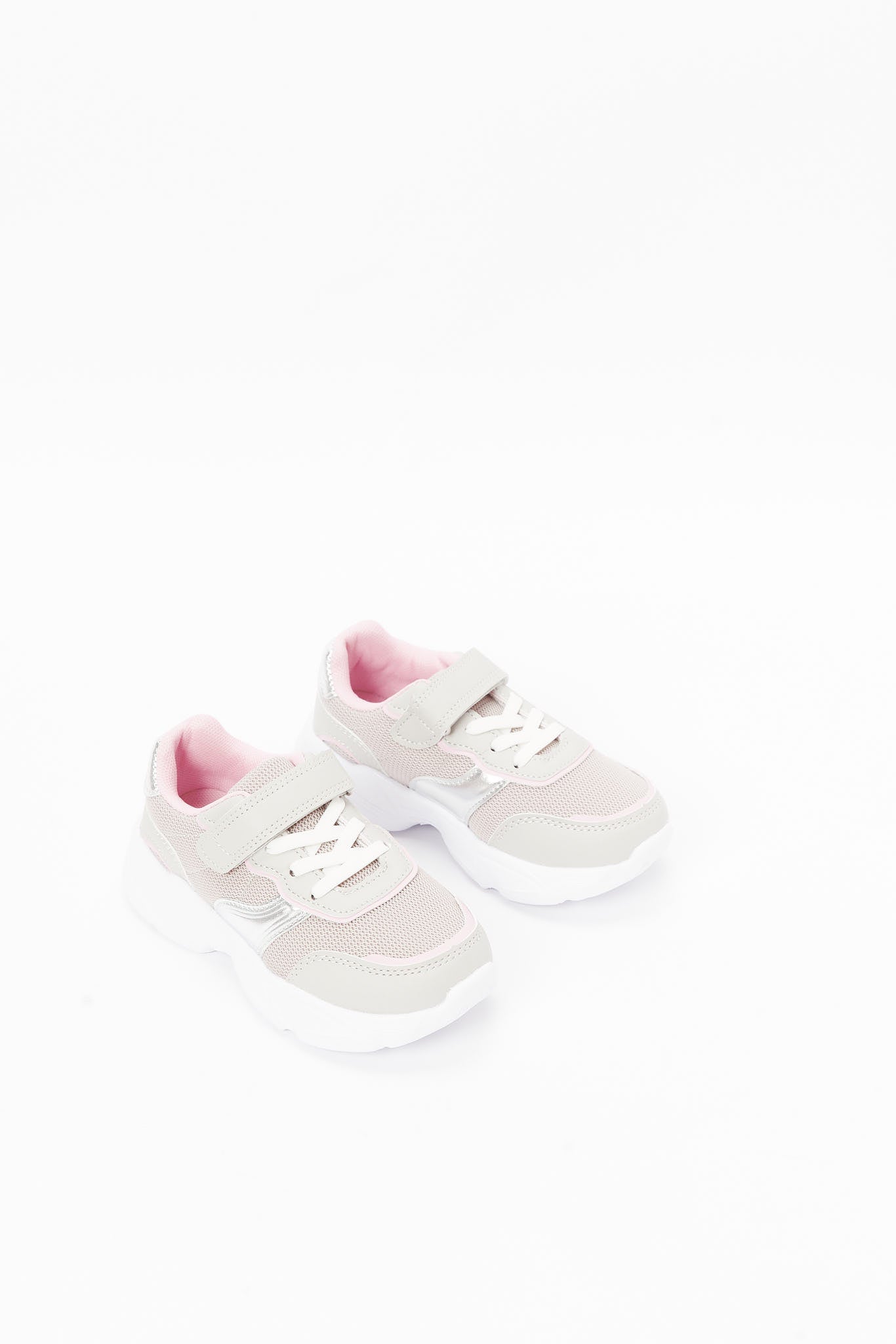 Redtag-Pale-Grey-Velcro-Strap-Sneaker-Category:Shoes,-Colour:Grey,-Deals:New-In,-Filter:Girls-Footwear-(3-to-5-Yrs),-GIR-Trainers,-N/A,-New-In-GIR-FOO,-Non-Sale,-S23A,-Section:Girls-(0-to-14Yrs)-Girls-3 to 5 Years